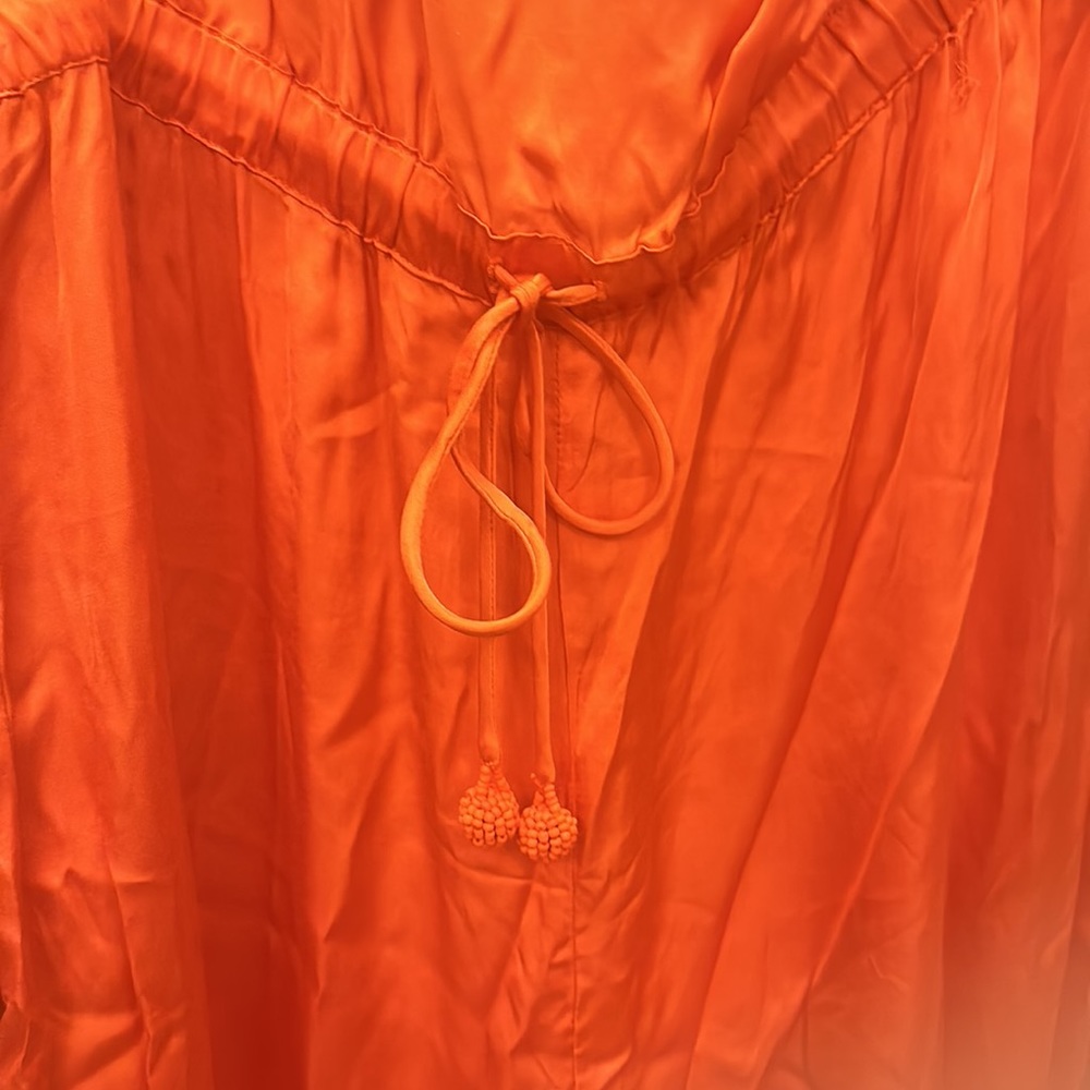 Farm Rio One Shoulder Jumpsuit in Orange NEW - Picture 8 of 14